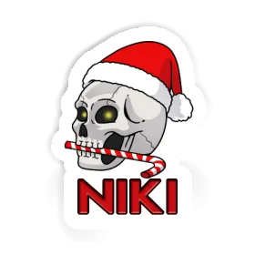 Niki Aufkleber Weihnachtstotenkopf Image