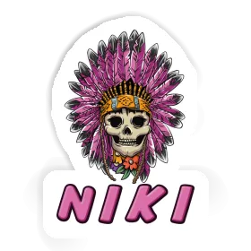 Niki Autocollant Lady Tête de mort Image