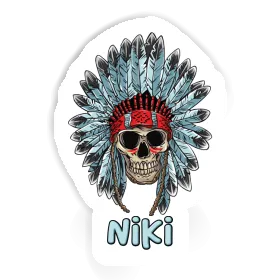 Niki Sticker Indian Skull Image