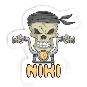 Niki Sticker Motorbike Rider Image