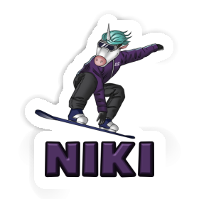 Autocollant Niki Snowboardeuse Image