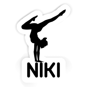 Niki Sticker Yoga Woman Image