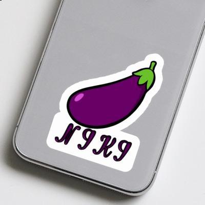 Niki Sticker Aubergine Image