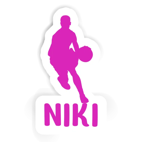 Joueur de basket-ball Autocollant Niki Notebook Image