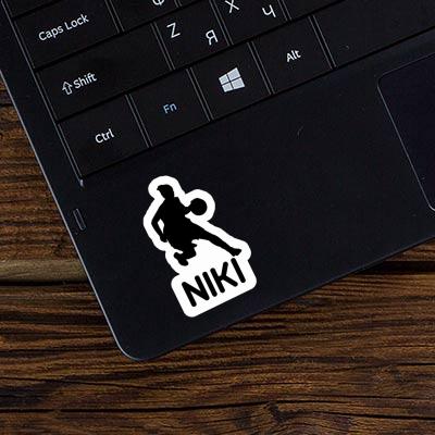 Niki Sticker Basketball Player Notebook Image