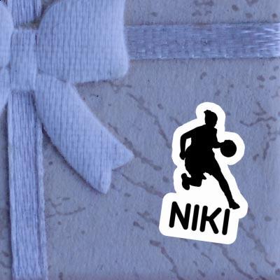 Niki Sticker Basketball Player Notebook Image