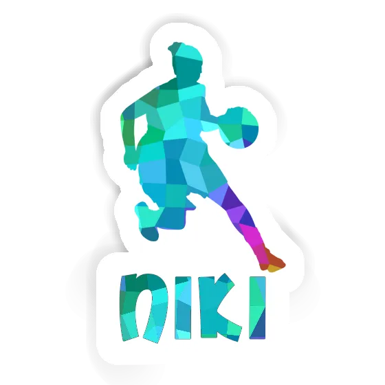 Niki Sticker Basketball Player Notebook Image