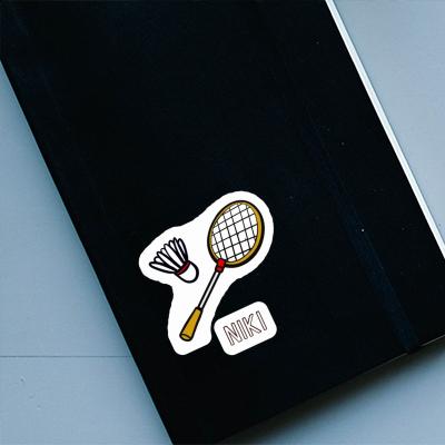 Niki Sticker Badminton Racket Laptop Image