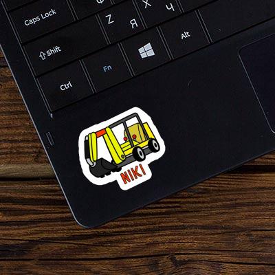 Niki Sticker Mini-Excavator Notebook Image