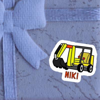 Niki Sticker Mini-Excavator Notebook Image