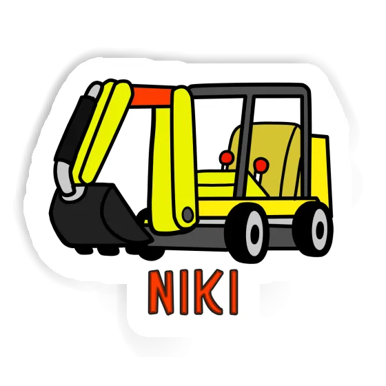 Niki Sticker Mini-Excavator Laptop Image