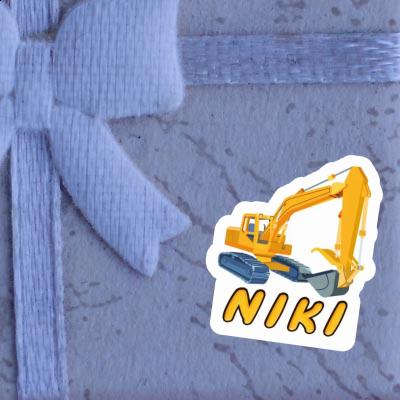 Sticker Niki Excavator Notebook Image