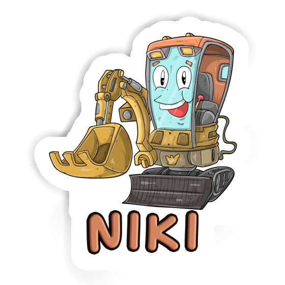 Niki Sticker Excavator Notebook Image