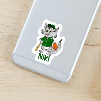 Sticker Niki Baseball Cat Image