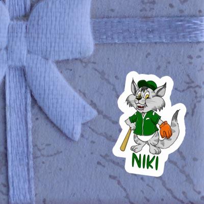 Sticker Niki Baseball Cat Laptop Image