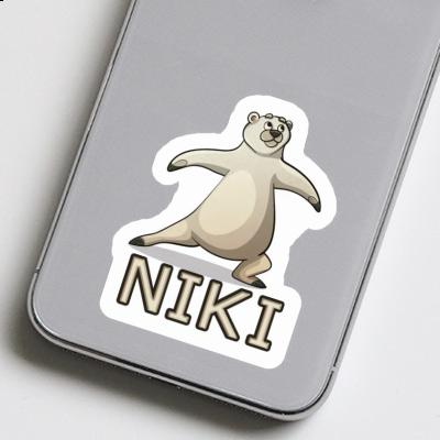 Niki Sticker Yoga Bear Notebook Image