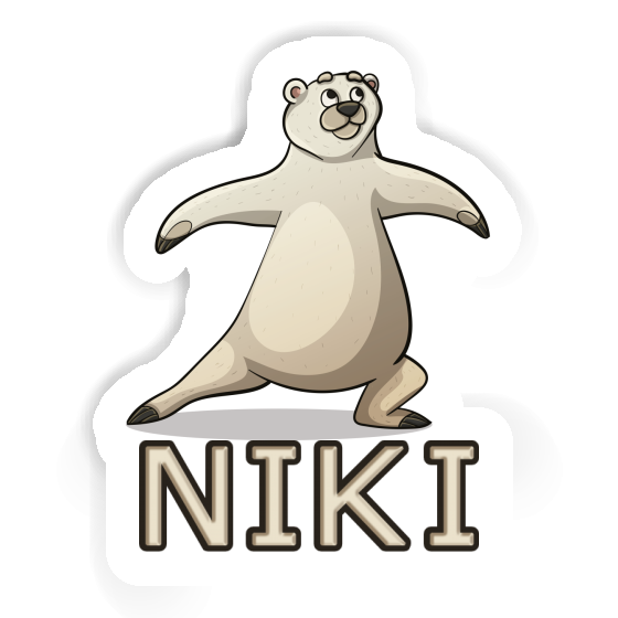 Niki Sticker Yoga Bear Laptop Image