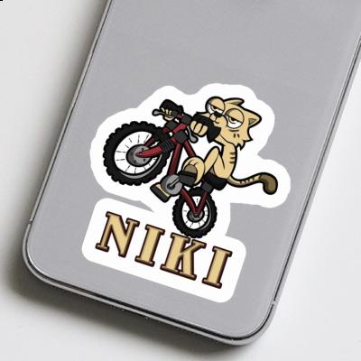 Chat à vélo Autocollant Niki Gift package Image