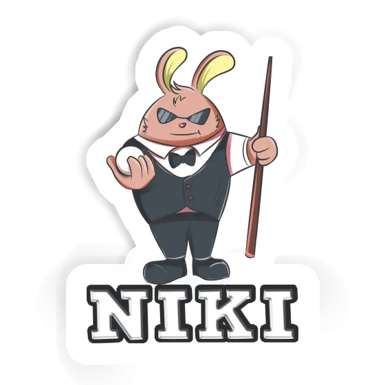 Niki Sticker Billiard Player Notebook Image