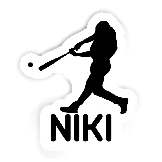 Sticker Niki Baseball Player Notebook Image