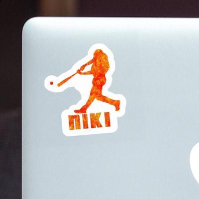 Sticker Niki Baseball Player Notebook Image