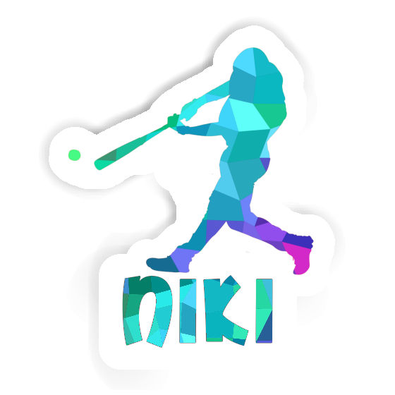 Niki Sticker Baseballspieler Notebook Image