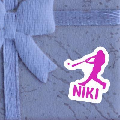 Niki Sticker Baseballspieler Notebook Image