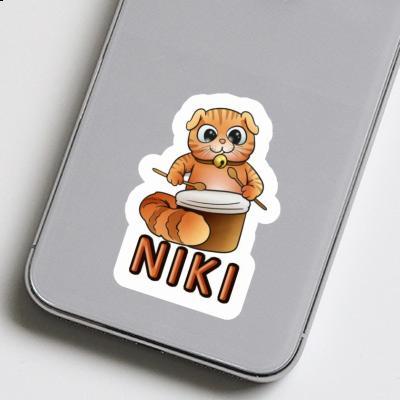 Sticker Drummer Cat Niki Gift package Image