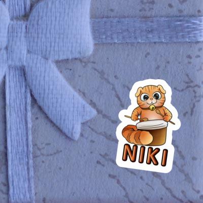 Sticker Drummer Cat Niki Gift package Image