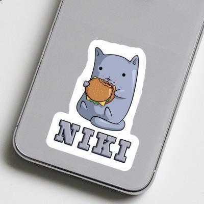 Sticker Niki Hamburger Cat Image