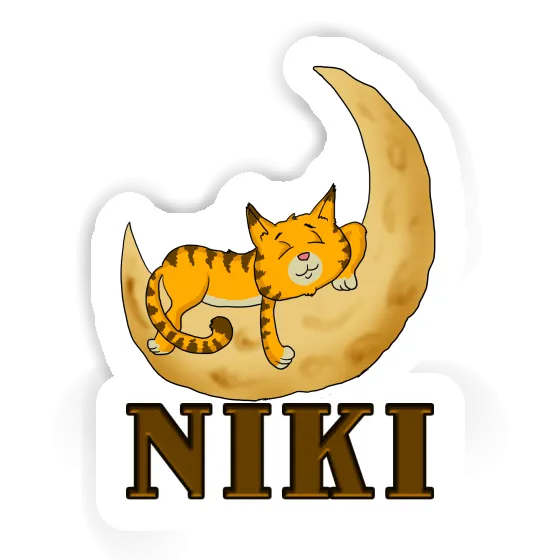 Niki Sticker Sleeping Cat Notebook Image