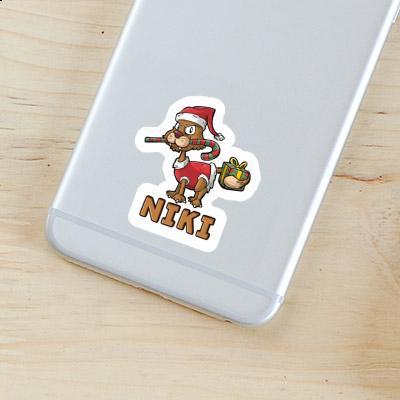 Niki Sticker Christmas Cat Gift package Image