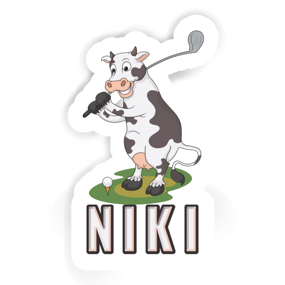 Niki Sticker Golf Cow Notebook Image