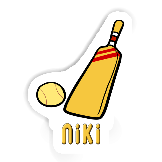 Niki Sticker Cricket Bat Notebook Image