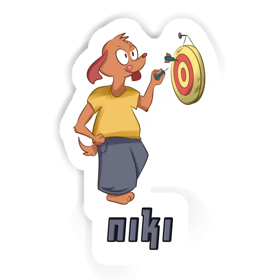 Sticker Dartspieler Niki Notebook Image