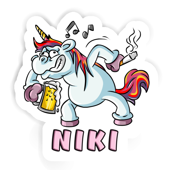 Sticker Party Unicorn Niki Laptop Image