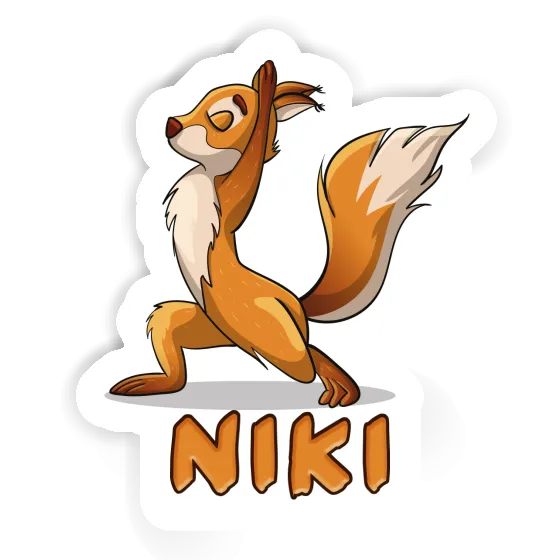 Yoga Squirrel Sticker Niki Notebook Image