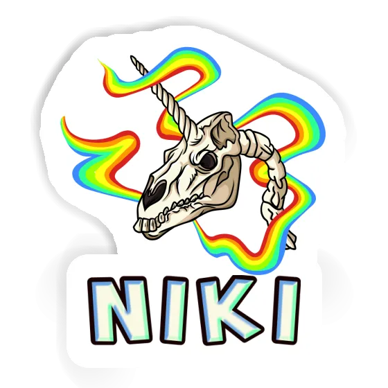 Sticker Niki Unicorn Skull Laptop Image