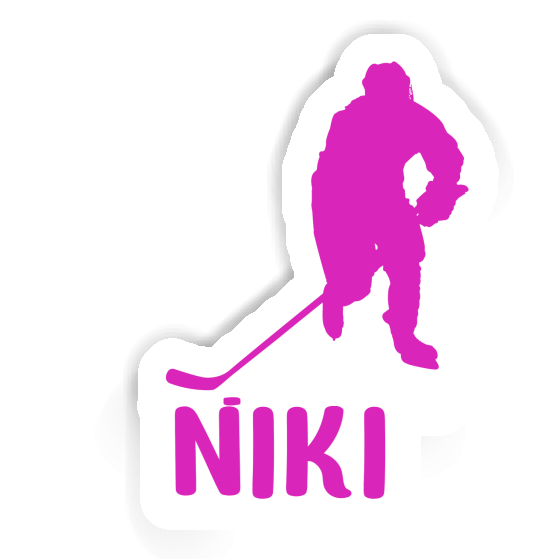 Hockey Player Sticker Niki Laptop Image