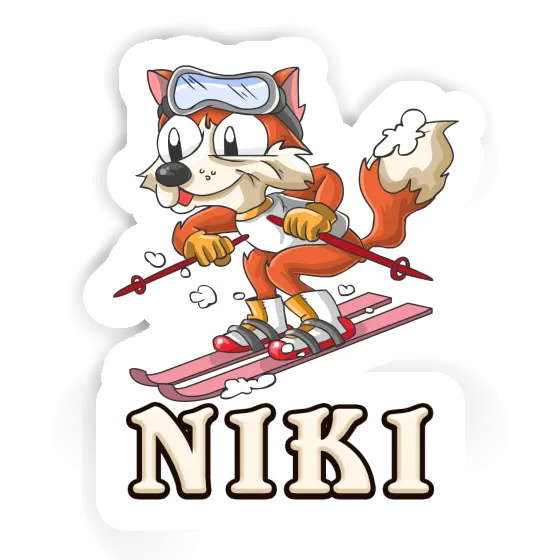 Sticker Skier Niki Notebook Image