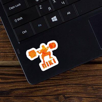 Sticker Niki Weightlifter Laptop Image