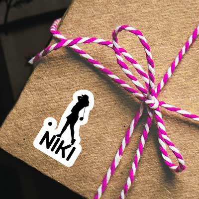 Aufkleber Golferin Niki Gift package Image