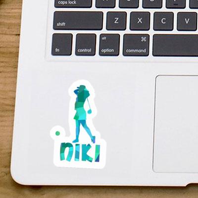 Sticker Niki Golfer Notebook Image