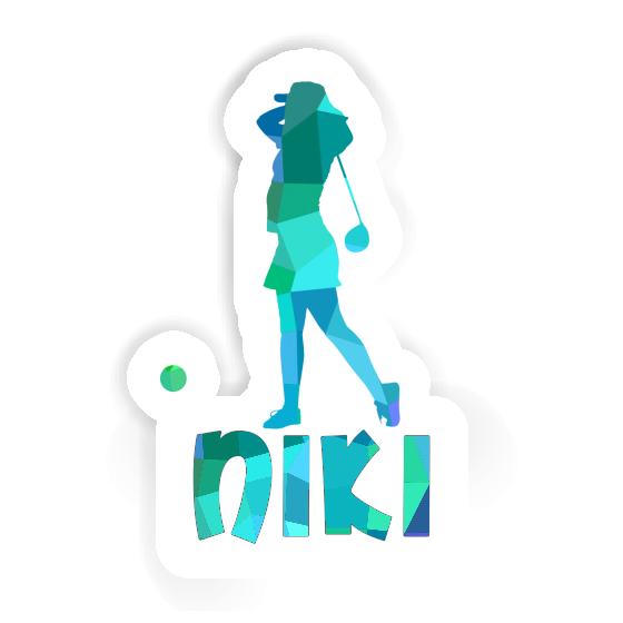 Sticker Niki Golfer Laptop Image