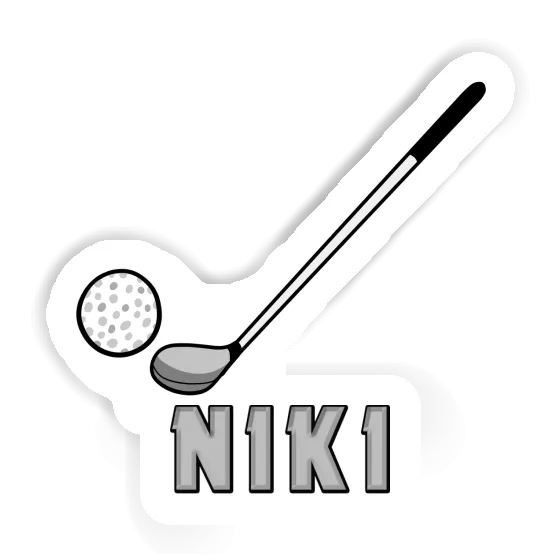 Sticker Golfschläger Niki Notebook Image