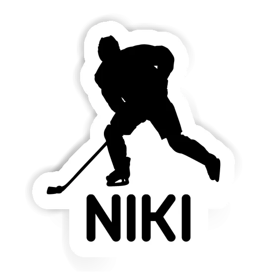 Niki Autocollant Joueur de hockey Notebook Image