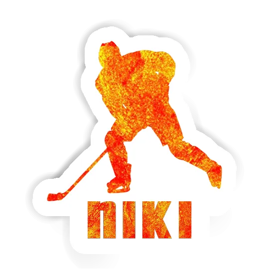 Sticker Niki Hockey Player Laptop Image