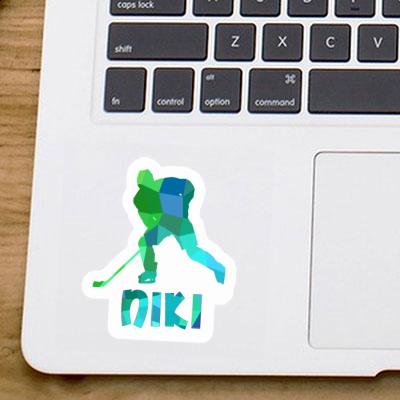 Hockey Player Sticker Niki Laptop Image