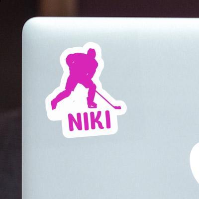 Sticker Niki Hockey Player Notebook Image