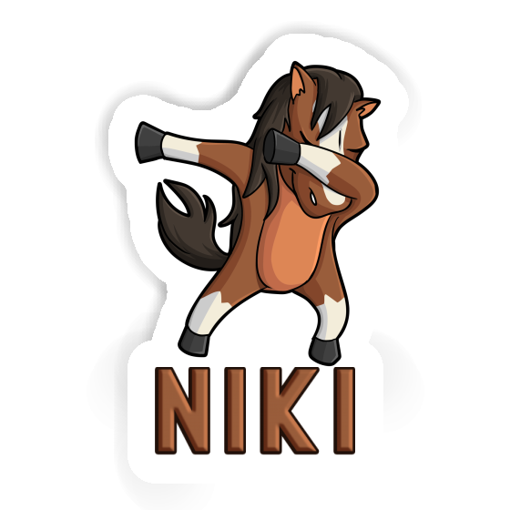 Dabbing Horse Sticker Niki Notebook Image